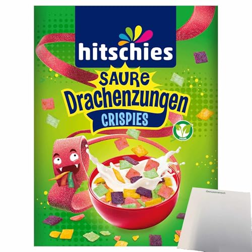 usy Bundle für hitschies Saure Drachenzungen Crispies Flakes (270g Packung) + usy Block von usy