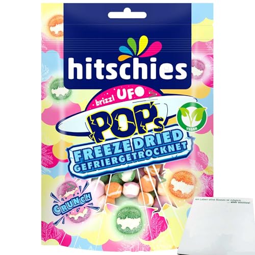 usy Bundle für hitschies brizzl UFO Pops (50g Beutel) gefriergetrocknet vegan + usy Block von usy