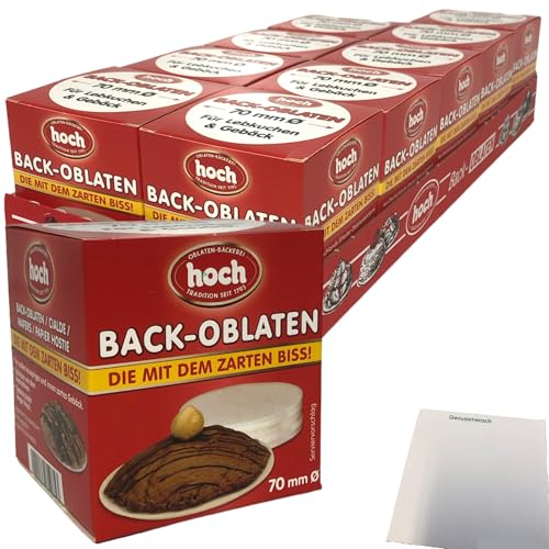 hoch Back-Oblaten mit dem zarten Biss 70mmØ (53g Packung) VPE + usy Block von usy