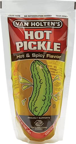 Van Holten's Pickles Van Holten Jumbo Pickle in einem Beutel – heiß und würzig – American Pickles – fettfrei – glutenfrei von Van Holten's Pickles