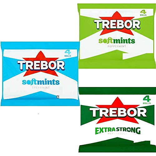 Trebor Extra Stark, Pfefferminze, Speerminz-Rolle, 3 Stück von vapewaves