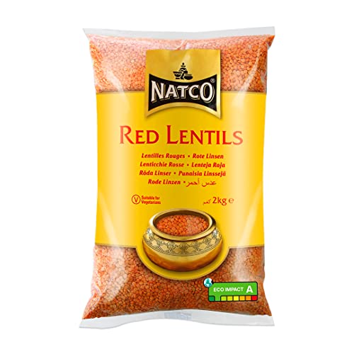 Natco | Rote Linsen | 2kg | Bio-Hochfaser von veenas