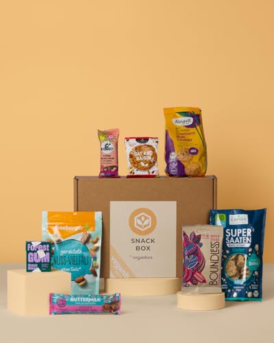 VEGAN BOX® Snack Box | Mix Aus Snacks Und Leckereien | Vegan & Tierversuchsfrei | Healthy Food To Go | Ideal Für Zwischendurch von veganbox get inspired