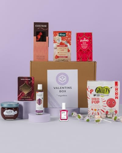 Vegan Box ® Geschenkbox zum Valentinstag | Geschenk für Sie | Vegan & tierversuchsfrei von veganbox get inspired