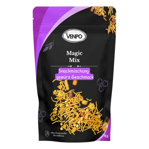 venpo Snack Mix gewürzt - Pikante Nussmischung mit Kichererbsen-Snack & Reis-Snack - Ideal für den Heißhunger oder als Party-Vorspeise venpo Snack Mix gewürzt - Pikante Nussmischung mit Kichererbsen-Snack & Reis-Snack - Ideal für den Heißhunger oder als Party-Vorspeise von venpo
