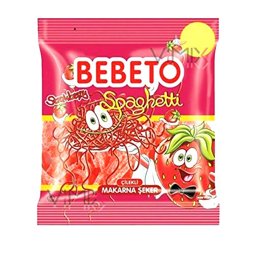 Bebeto Erdbeer-Spaghetti-Süßigkeiten, volle Box, 20 x 70 g von vimix