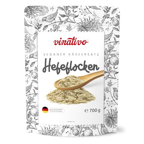 vinativo Hefeflocken – Nährhefe vegan und glutenfrei – 700g – veganer Käseersatz – Premium Qualität – zum Kochen, Backen von vinativo