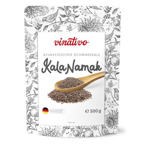 vinativo Kala Namak Salz – fein – 500g – Premium Qualität – naturbelassenes Gourmet Salz- jodfrei – Schwarzsalz eignet sich als veganer Ei-Ersatz vinativo Kala Namak Salz – fein – 500g – Premium Qualität – naturbelassenes Gourmet Salz- jodfrei – Schwarzsalz eignet sich als veganer Ei-Ersatz von vinativo