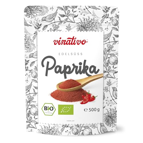 vinativo Paprika edelsüß BIO – gemahlen – 500g – Bio Qualität – Gourmet Paprika – spanisches Paprikapulver mild von vinativo