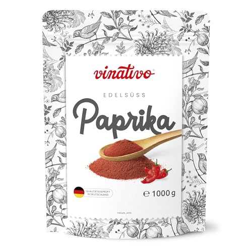 vinativo Paprika edelsüß – gemahlen – 1kg – Premium Qualität – Gourmet Paprika – spanisches Paprikapulver mild von vinativo