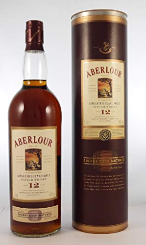 Aberlour 12 Year Old Sherry Cask Speyside Single Malt Scotch Whisky (1 Litre) in einer Geschenkbox, 1 x 700ml von vintage wine gifts