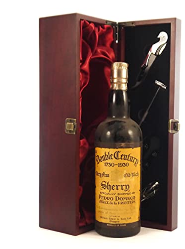 1730-1930 Double Century Very Fine Old Rich Sherry 1730-1930 Pedro Domecq in einer Geschenkbox, da zu 4 Weinaccessoires, 1 x 700ml von vintagewinegifts