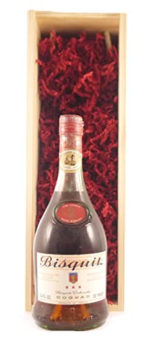 Bisquit 3 Star Fine Cognac 1970's bottling in einer Geschenkbox, da zu 3 Weinaccessoires, 1 x 750ml von vintagewinegifts