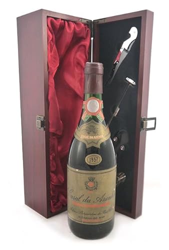 Casal da Azenha 1957 Antonio Bernardino a Silva Chitas (Red wine) in einer mit Seide ausgestatetten Geschenkbox, da zu 4 Weinaccessoires, 1 x 750ml von vintagewinegifts