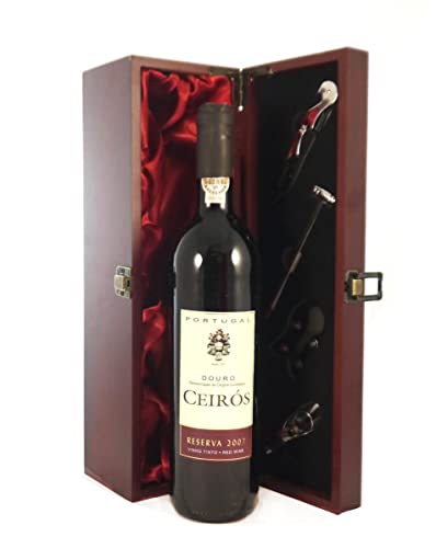 Ceiros Reserva 2007 Quinta do Bucheiro Douro in einer mit Seide ausgestatetten Geschenkbox, da zu 4 Weinaccessoires, 1 x 750ml von vintagewinegifts