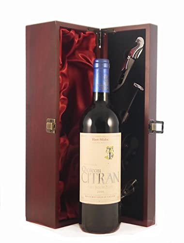 Chateau Citran 2000 Medoc Cru Bourgeois in einer mit Seide ausgestatetten Geschenkbox, da zu 4 Weinaccessoires, 1 x 750ml von vintagewinegifts