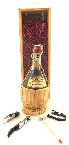Chianti Classico 1965 Ruffino (Red wine) in einer mit Seide ausgestatetten Geschenkbox, da zu 4 Weinaccessoires, 1 x 750ml von vintagewinegifts