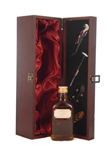 Cognac 1953 Army & Navy bottling (20cls) Decanted Selection) in einer mit Seide ausgestatetten Geschenkbox, da zu 4 Weinaccessoires, 1 x 200ml von vintagewinegifts