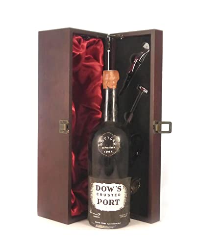 Dow Crusted Port 1964 in einer mit Seide ausgestatetten Geschenkbox, da zu 4 Weinaccessoires, 1 x 750ml von vintagewinegifts