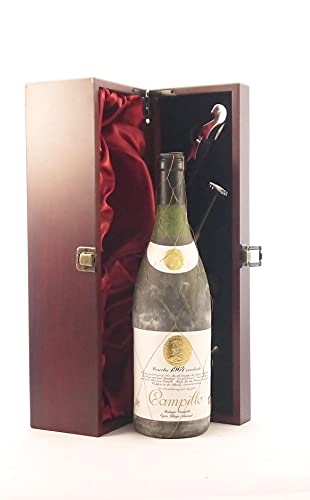 Rioja Crianza 1964 Campillo in einer mit Seide ausgestatetten Geschenkbox, da zu 4 Weinaccessoires, 1 x 750ml von vintagewinegifts