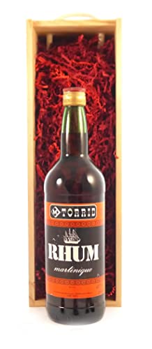 Torrid Martinique Rhum 1990's 100cls in einer Geschenkbox, da zu 3 Weinaccessoires, 1 x 1000ml von vintagewinegifts