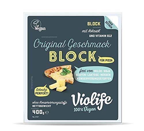 Violife Block for Pizza Original - 400 g laktosefreies, veganes Käsestück von VIOLIFE