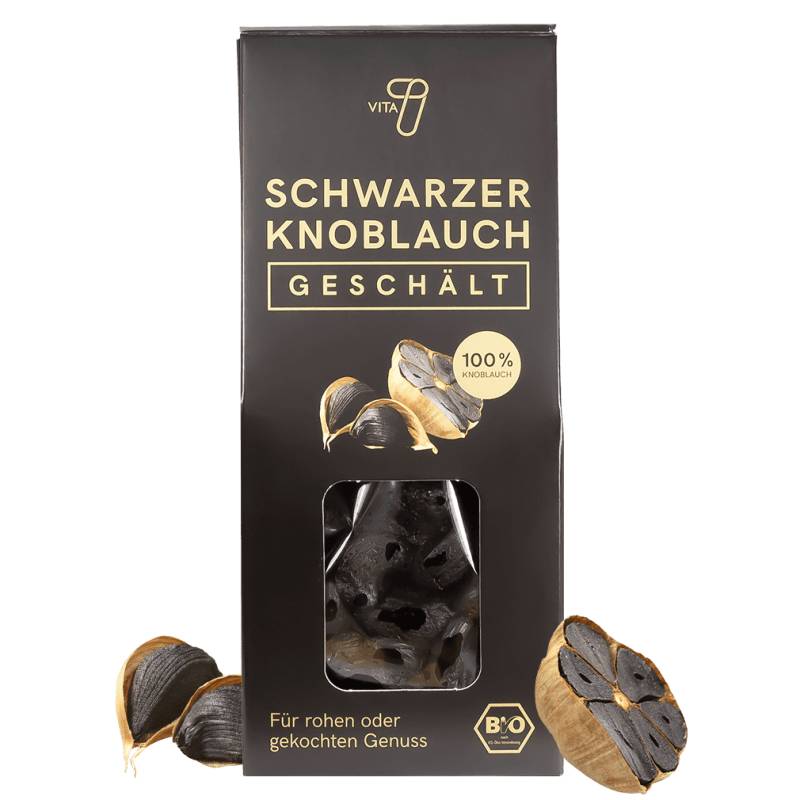 Bio Schwarzer Knoblauch, geschält, 80g von vita7