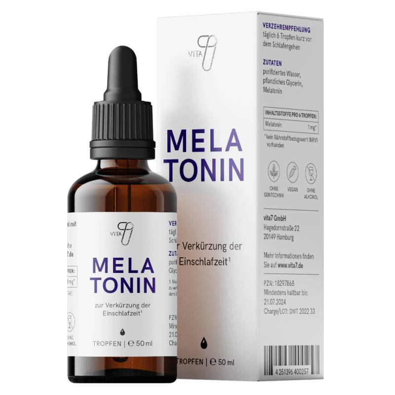 Melatonin Tropfen, 50 ml von vita7