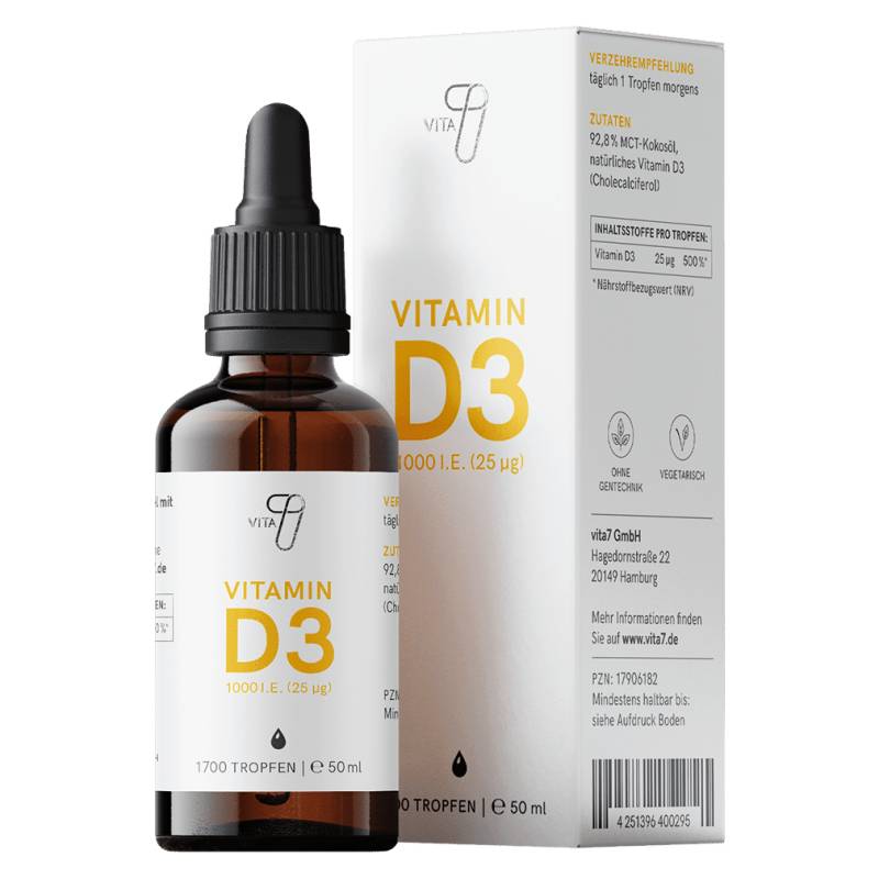 Vitamin D3 Tropfen MHD 31.12.2023 von vita7