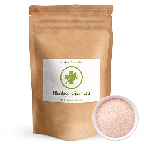 Himalaya Kristallsalz* - 500 g - FEIN GEMAHLEN - absolut naturbelassen - Original aus Pakistan - OHNE Hilfs- u. Zusatzstoffe Himalaya Kristallsalz* - 500 g - FEIN GEMAHLEN - absolut naturbelassen - Original aus Pakistan - OHNE Hilfs- u. Zusatzstoffe von vitalundfitmit100