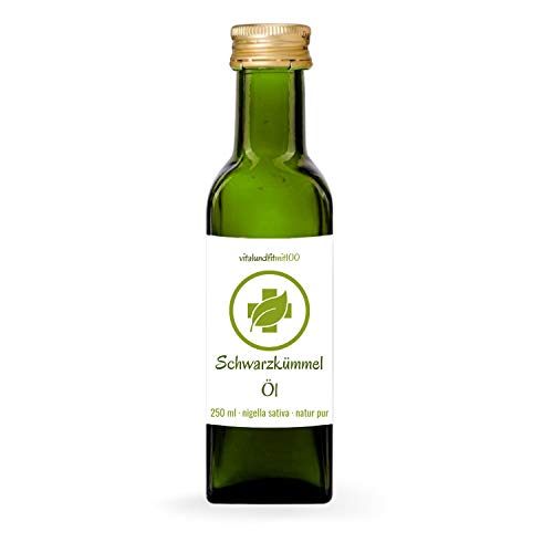 Schwarzkümmelöl (Nigella sativa, kaltgepresst, Ägypten) 250 ml von vitalundfitmit100
