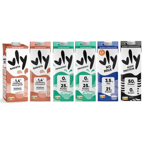 vly - Die cremig leckere Milchalternative aus Erbsen + Calcium | 100% pflanzlich | Vegane Milchalternative ALL M*LKS: Müsli Shakes Kochen | Viel Eiweiß Erbsenproteindrink Protein Drink von VLY