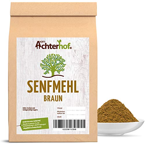 1.000 g Senfmehl braun / schwarz - Senfsaat braun vermahlen -Senfkörner braun vermahlen- ideal um Senf selbst herzustellen natürlich vom-Achterhof von vom-Achterhof