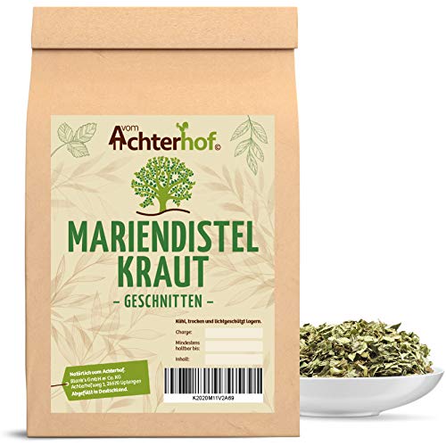 100g Mariendistelkraut geschnitten Mariendistel-Tee Kräuter-Tee vom-Achterhof von vom-Achterhof