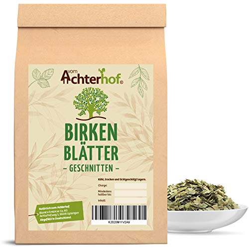 Birkenblätter 250g | Birkenblätter getrocknet und geschnitten | ideal zur Zubereitung von Tee, Tinkturen, Haarwasser & Co. | naturrein | vom Achterhof von vom-Achterhof