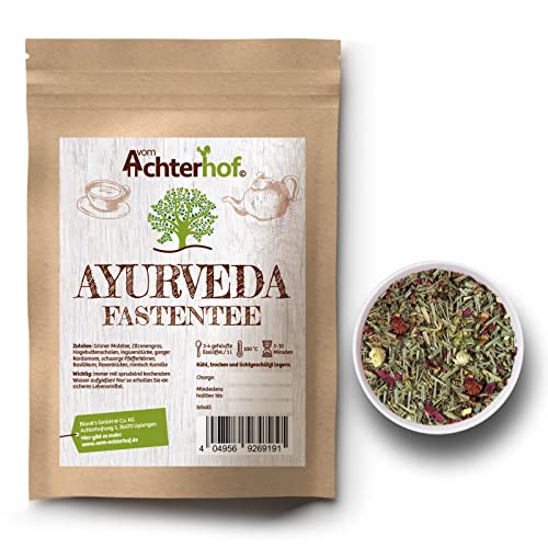 Ayurveda Fastentee 250g | aromatisch, kräftig und vollmundig | 100% naturrein | ohne Zusatz jeglicher Füllstoffe | schmeckt warm und kalt und erleichtert gewiss jede Fastenzeit | vom Achterhof von vom-Achterhof