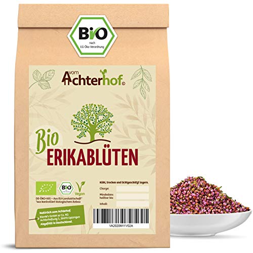 BIO Heideblütentee (100g) Erikablüten Heidekrautblüten gerebelt aus kontrolliert biologischem Anbau Erikablütentee von vom-Achterhof