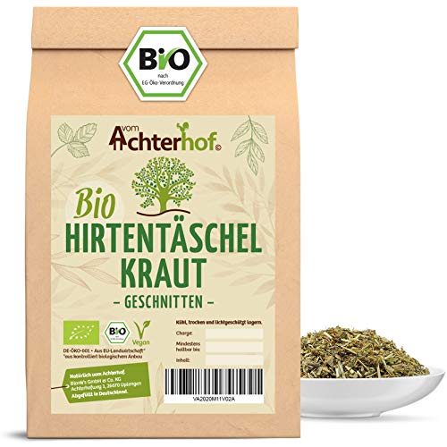 Hirtentäschelkraut geschnitten Bio 250g | würzig scharfer Geschmack | ideal zur Zubereitung von Tees und Verfeinerung von Salaten oder Dressings | Bio-Qualität | vom Achterhof von vom-Achterhof