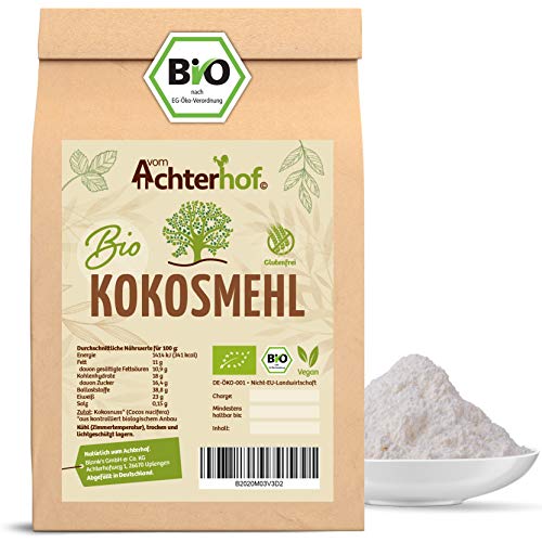 Bio Kokosmehl | 1000g | Low Carb Mehl | ballaststoffreich | reich an Proteinen | direkt vom Achterhof von vom-Achterhof