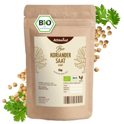 Bio-Koriander-Samen ganz (100g) Bio Koriandersaat vom-Achterhof Koriandersamen coriander organic von vom-Achterhof