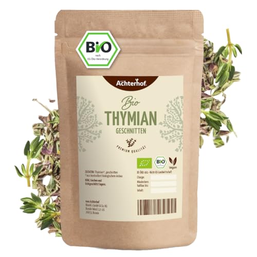 Bio Thymian getrocknet und gerebelt (250g) Bio-Thymian-Tee als Gewürz oder als Tee zu verwenden vom-Achterhof von vom-Achterhof