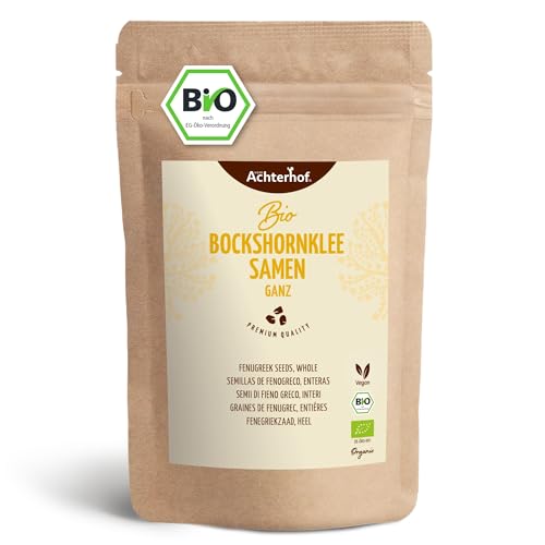 Bockshornklee Samen ganz BIO (250g) | Bockshorn-Tee | Bockshornkleesamen | Ideal als Tee oder Gewürz | Fenugreek Seeds Whole Organic | vom Achterhof von vom-Achterhof