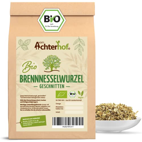 Brennnesselwurzel Bio 250g | getrocknet und geschnitten | ideal für Brennnessel-Tee | Kräutertee loose | aus kontrolliert biologischen Anbau | vom Achterhof von vom-Achterhof
