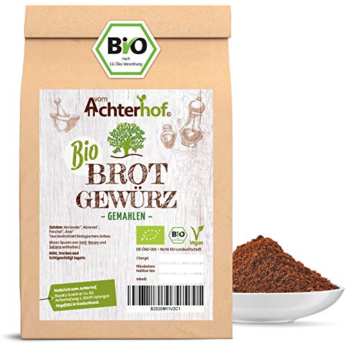 Brotgewürz gemahlen Bio 250g | mit Kümmel Fenchel Korriander | ohne Geschmacksverstärker | ohne künstliche Zusatzstoffe | vom Achterhof von vom-Achterhof