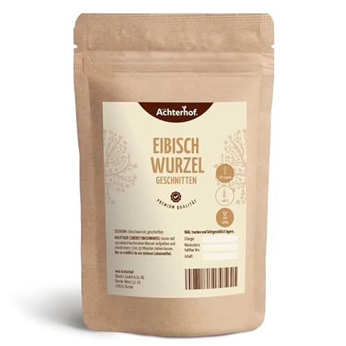 Eibischwurzel 250g I Eibischwurzel getrocknet und geschnitten I ideal für Eibischwurzel-Tee I süßer Geschmack I naturrein I Kräutertee lose I vom Achterhof von vom-Achterhof