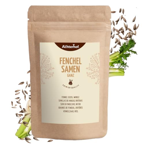 Fenchelsamen ganz 100g | ganze Fenchel Samen | Fencheltee | milder, süßlicher Geschmack | ideal zur Zubereitung von Nudelgerichten, Aufläufen & wärmenden Tees | vom Achterhof von vom-Achterhof