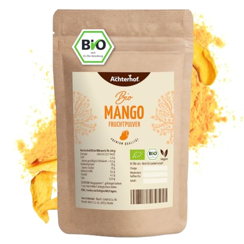 Fruchtpulver Mango Bio 250g | naturreines, aromatisches Fruchtpulver | aus 100% Bio-Mangos | für Shakes, Smoothies, Müslis uvm. | vom Achterhof von vom-Achterhof