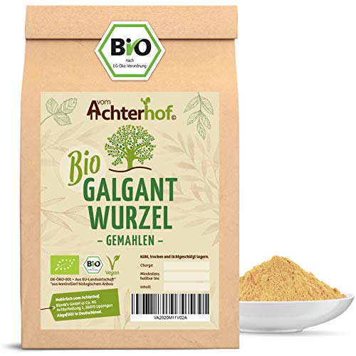 Galgant Pulver Bio (100g) Galgantwurzel gemahlen aus kbA vom-Achterhof von vom-Achterhof