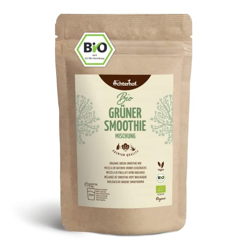 Grüne Smoothie Mischung Bio 250g | 8 wertvolle Gemüsezutaten | Spinat, Erbsenprotein, Gerstengras, Weizengras, Apfelpulver, Inulin, Grünkohl & Löwenzahnblätter | Bio-Qualität | vom Achterhof Grüne Smoothie Mischung Bio 250g | 8 wertvolle Gemüsezutaten | Spinat, Erbsenprotein, Gerstengras, Weizengras, Apfelpulver, Inulin, Grünkohl & Löwenzahnblätter | Bio-Qualität | vom Achterhof von vom-Achterhof