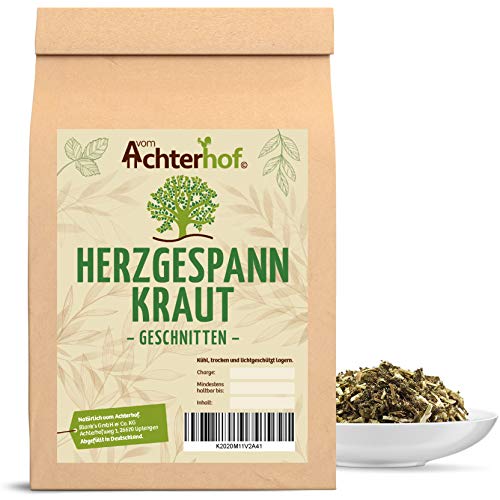 Herzgespannkraut 250g | Herzgespannkraut getrocknet und geschnitten | ideal zur Zubereitung von Tee, Kräuteressenz & Co. | naturrein | Kräutertee lose | vom Achterhof von vom-Achterhof